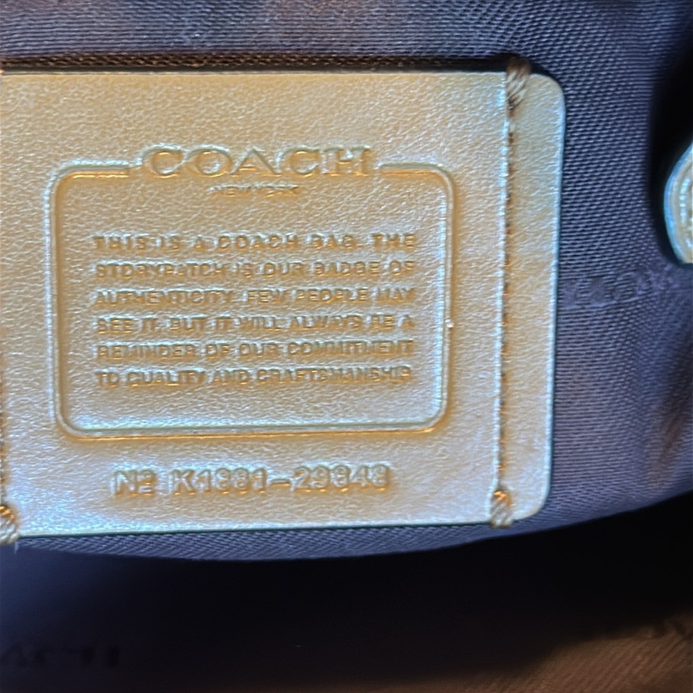 Coach Black and Tan Legacy Jacquard Satchel - Picture 3 of 8
